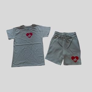 Kids heart beat t shirt set